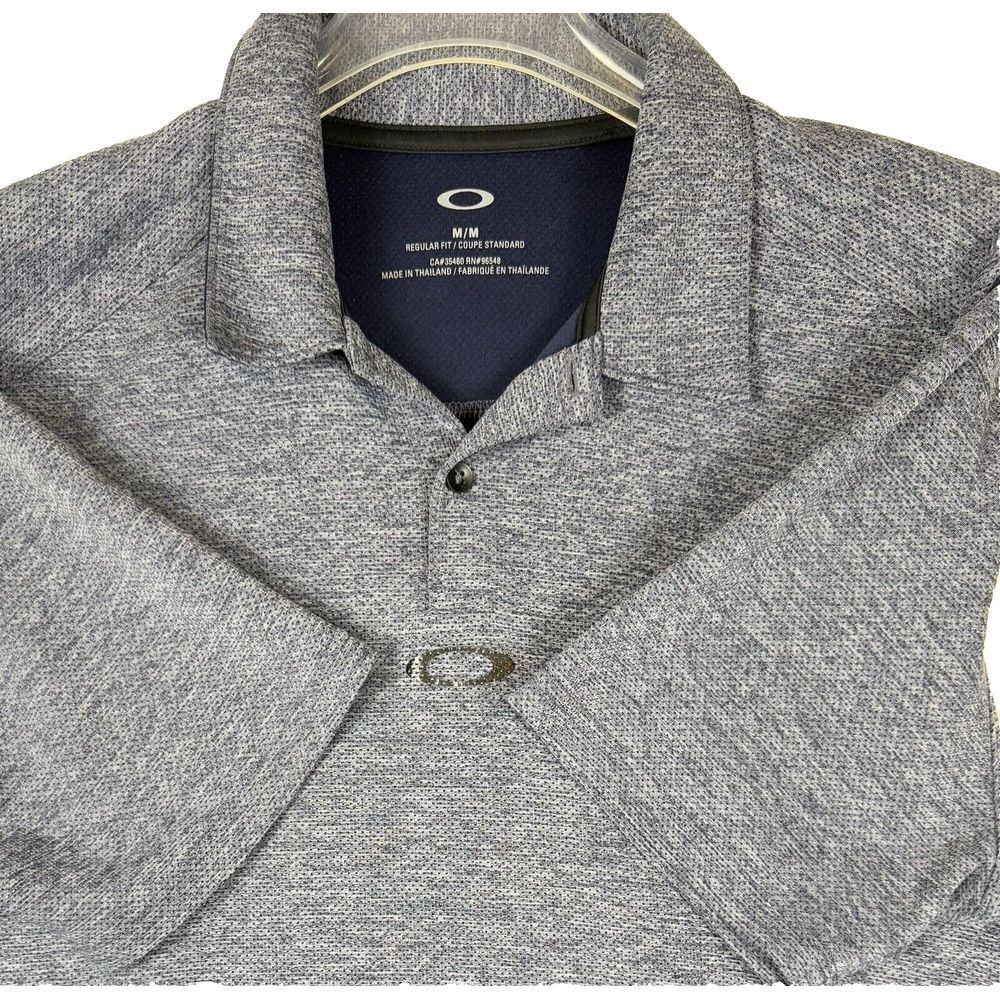 OAKLEY Golf Polo Shirt Men's Medium   Reg Fit   Short Sleeve  Blue-Gray